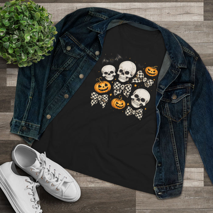 Cute Halloween Skull & Pumpkin T-Shirt