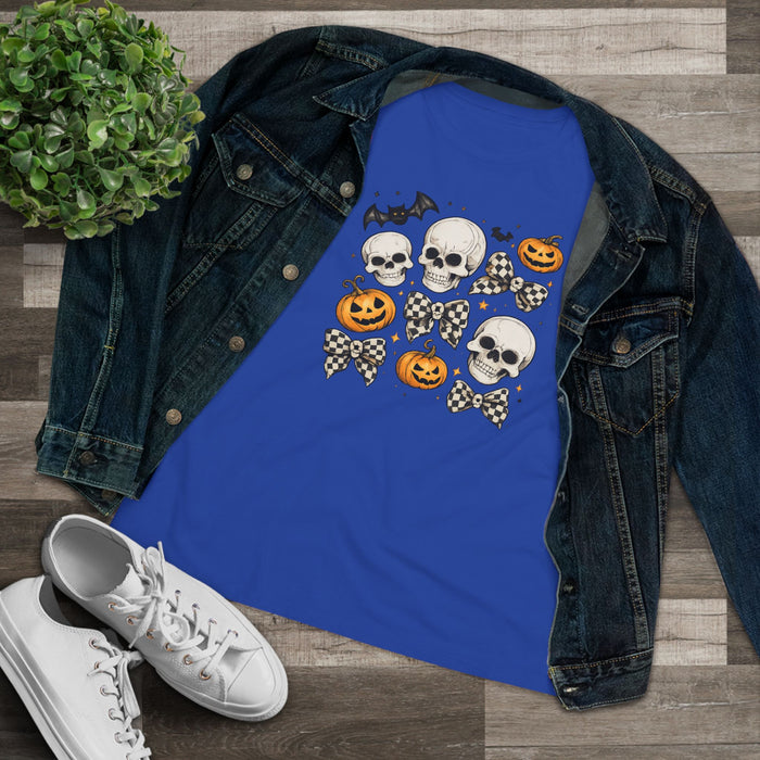 Cute Halloween Skull & Pumpkin T-Shirt