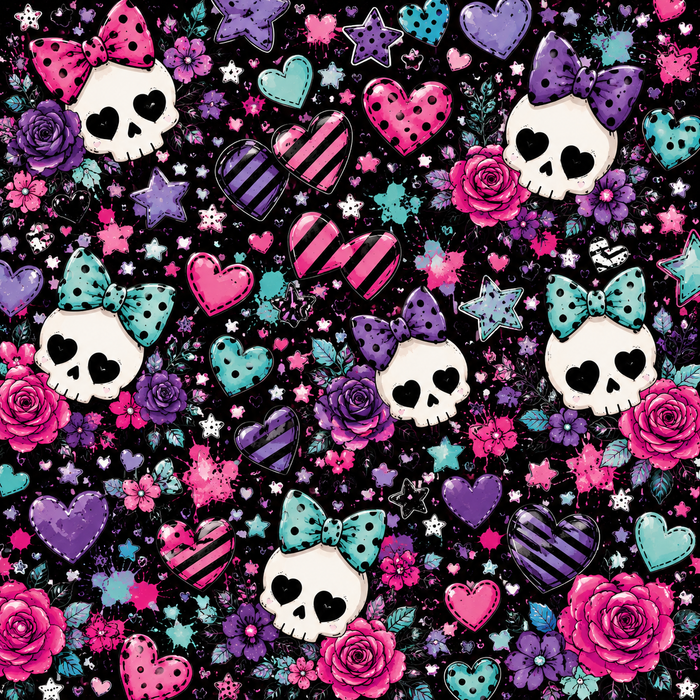 Cute Skulls Scrapbook Kit