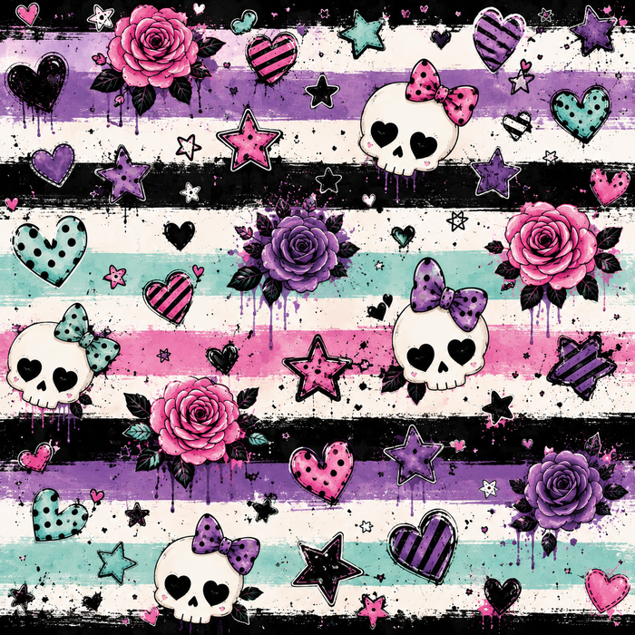 Cute Skulls Scrapbook Kit