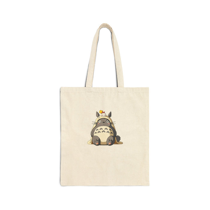 Cute Totoro Canvas Tote Bag – Studio Ghibli Inspired Eco Grocery Shopper