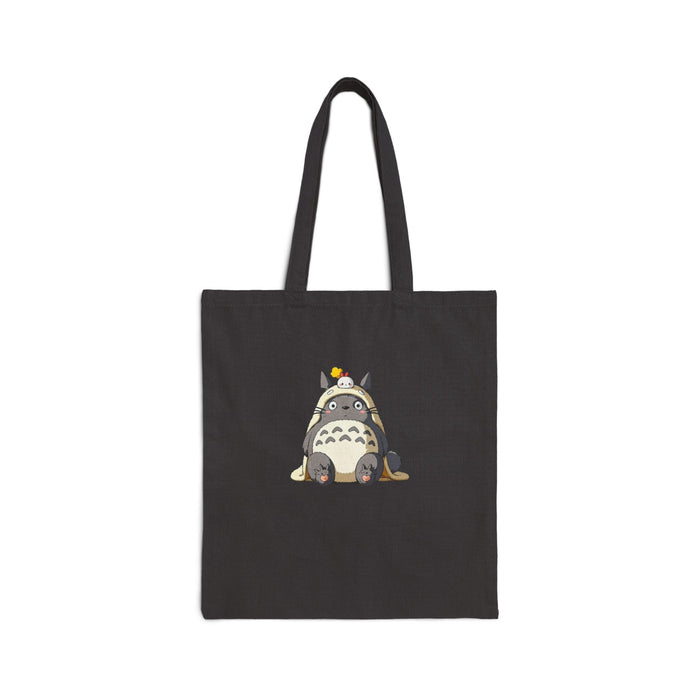 Cute Totoro Canvas Tote Bag – Studio Ghibli Inspired Eco Grocery Shopper