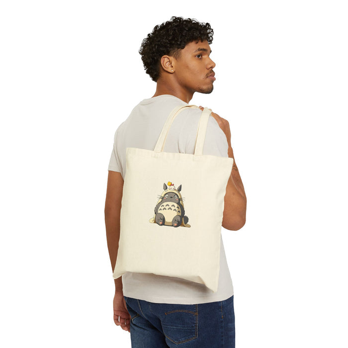 Cute Totoro Canvas Tote Bag – Studio Ghibli Inspired Eco Grocery Shopper