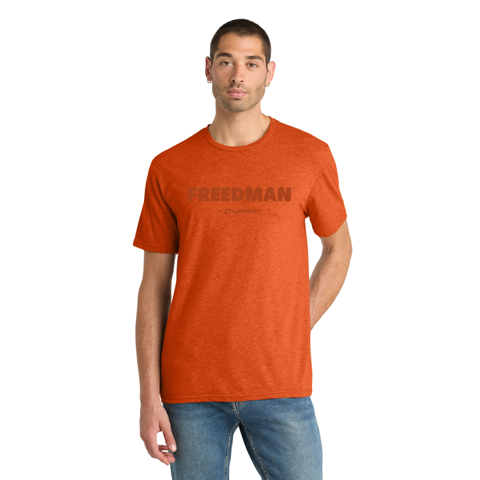 CVC Tee - Deep Orange Heather - Freedman - Tonal Logo
