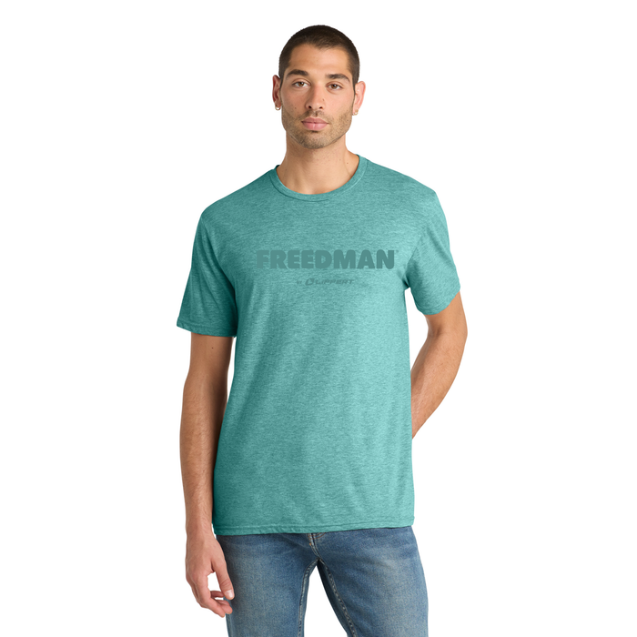 CVC Tee - Heathered Eucalyptus Blue -Freedman - Tonal Logo