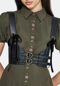 Cybele Embroidered Tie Front Harness