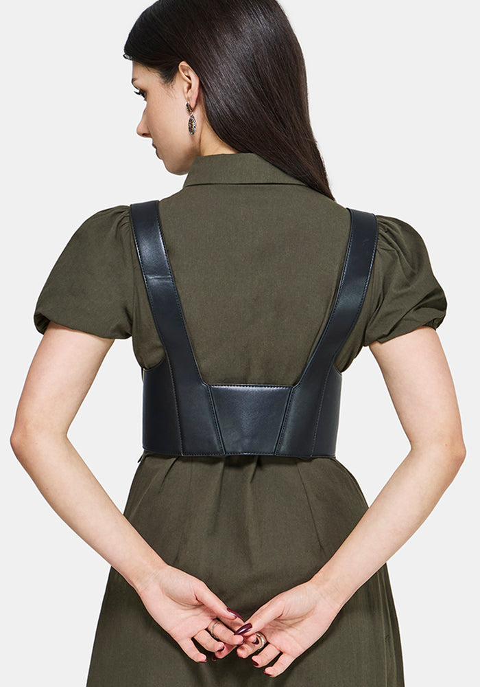 Cybele Embroidered Tie Front Harness