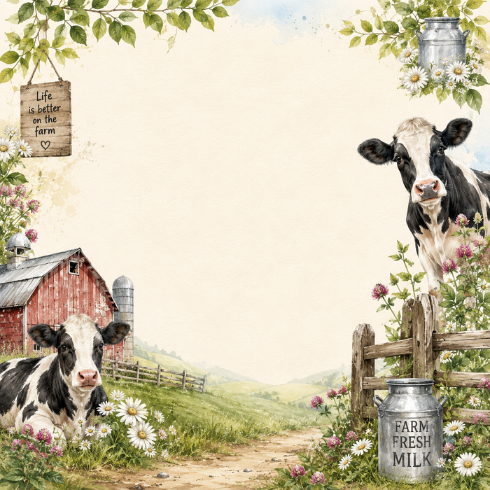 Dairy Farm Scrapbook Kit