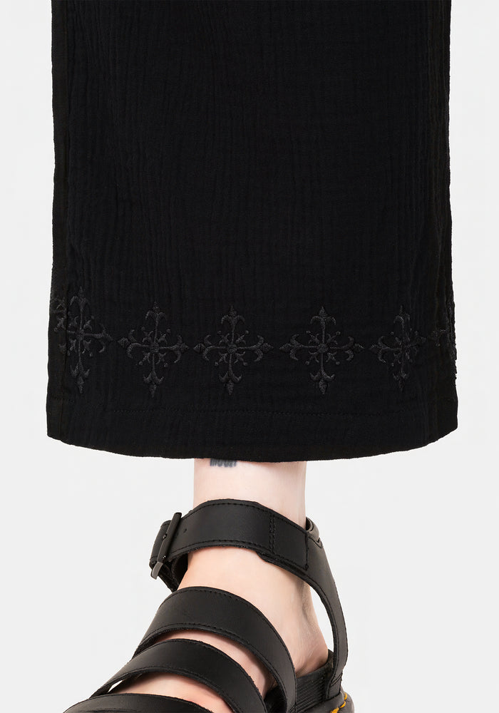 Damara Embroidered Cotton Culottes