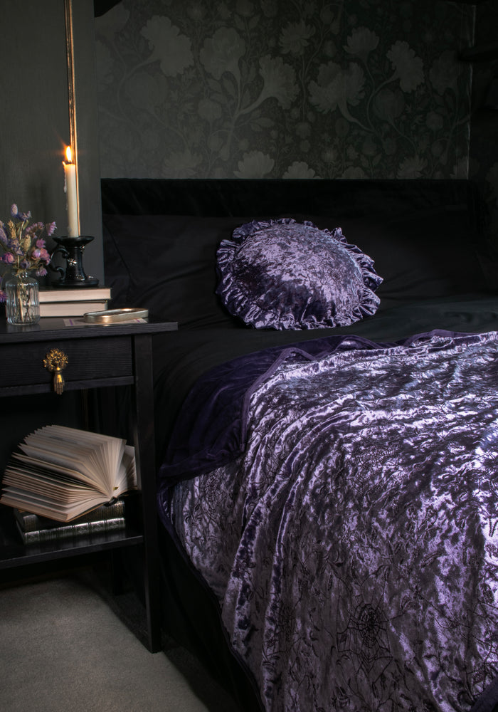 Deadly Nightshade Velvet Blanket