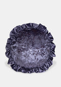 Deadly Nightshade Velvet Ruffle Cushion