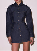 Denim Shirt Dress-indigo denim-Fleur du Mal