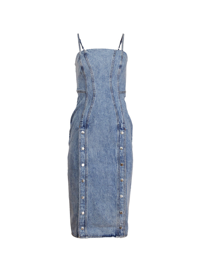 Denim Undo Me Dress-acid denim blue-flat