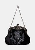 Despair Thistle Beaded Kiss Lock Pouch Bag