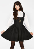 Despair Thistle Embroidered Corset Bodice Pleated Mini Dress