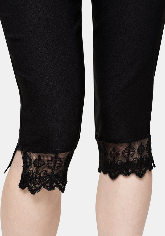 Deva Lace Trim Capri Trouser