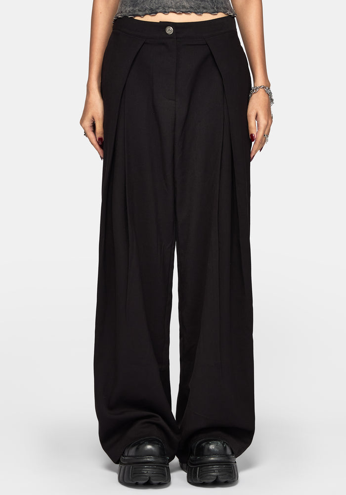 Devin Pleated Palazzo Trouser