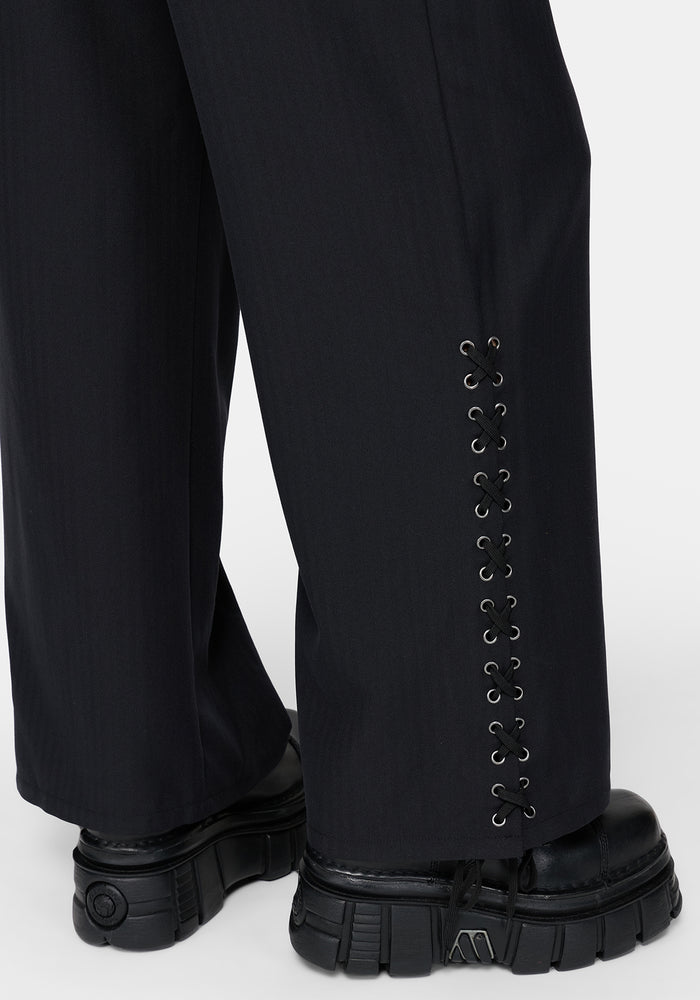 Devon Lace Up Wide Leg Trouser
