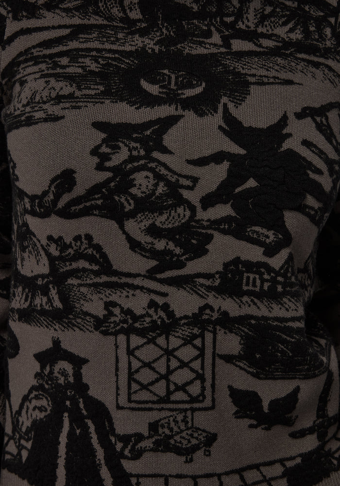 Diabolical Raised Jacquard Knit Sweater
