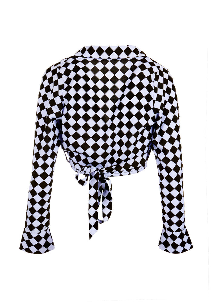 Discordia Collared Wrap Top