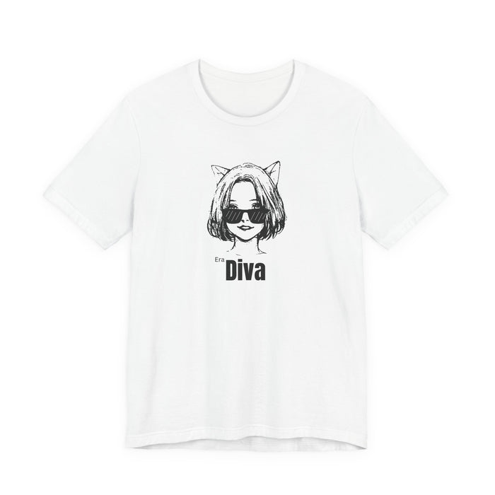Diva Cat-Ears Tee – 'Diva' Graphic Short Sleeve T-Shirt