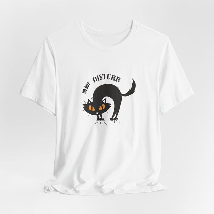 "Do Not Disturb" Black Cat T-Shirt — Halloween Cute Spooky Cat Tee