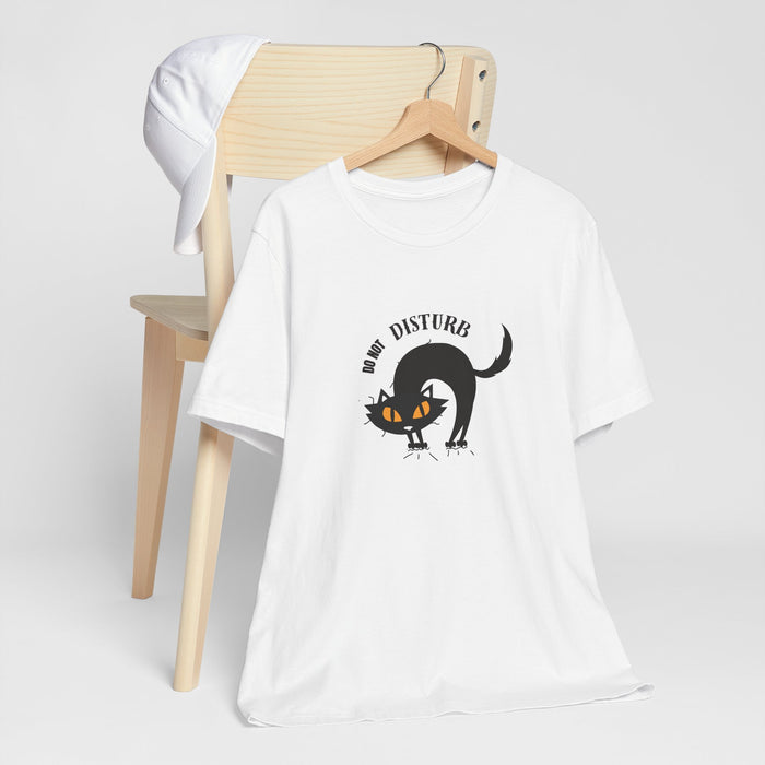 "Do Not Disturb" Black Cat T-Shirt — Halloween Cute Spooky Cat Tee