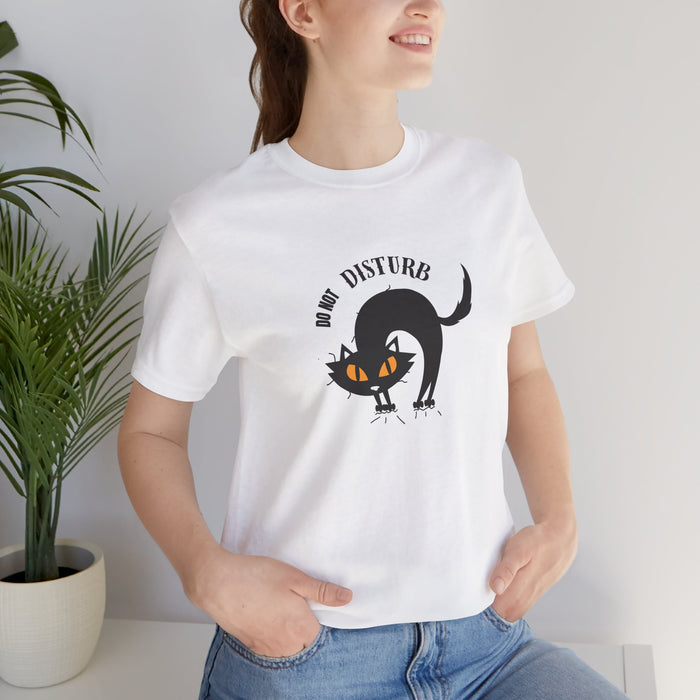 "Do Not Disturb" Black Cat T-Shirt — Halloween Cute Spooky Cat Tee