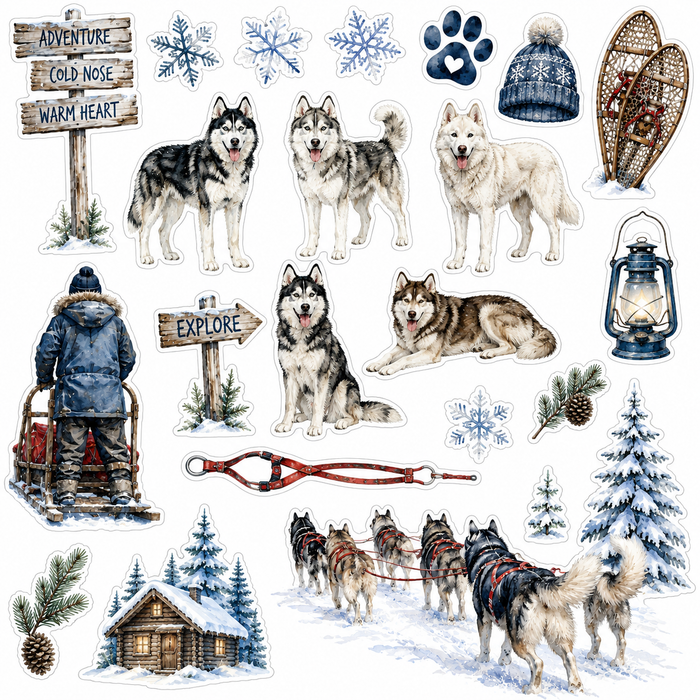 Dog Sledding Scrapbook Kits