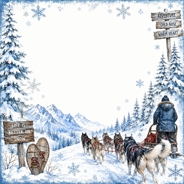 Dog Sledding Scrapbook Kits