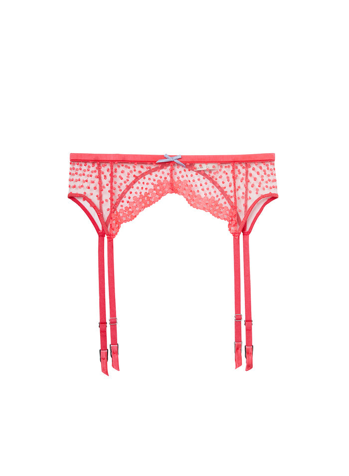 Dotty Garter Belt-pop pink-flat