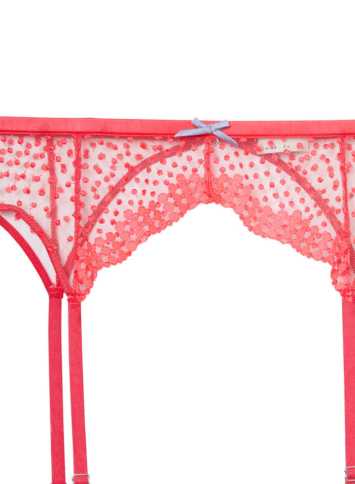 Dotty Garter Belt-pop pink-flat