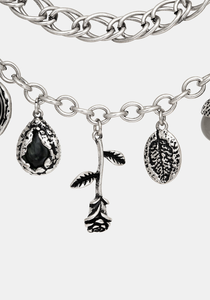 Draven Rat & Spider Charm Necklace