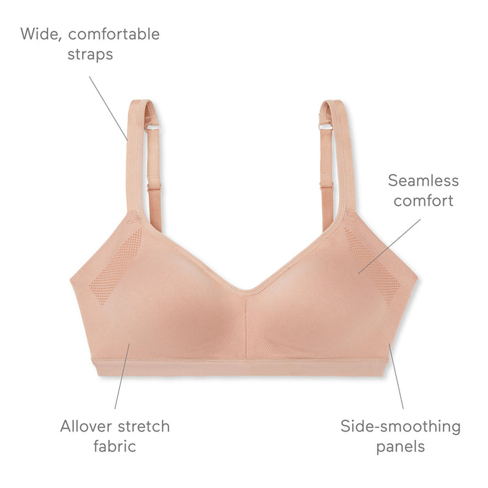 Easy Does It® Underarm Smoothing with Seamless Stretch Wireless Lightly Lined Comfort Bra