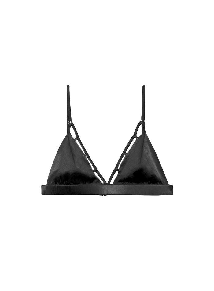 Échelle Luxe Triangle Bra-black-flat
