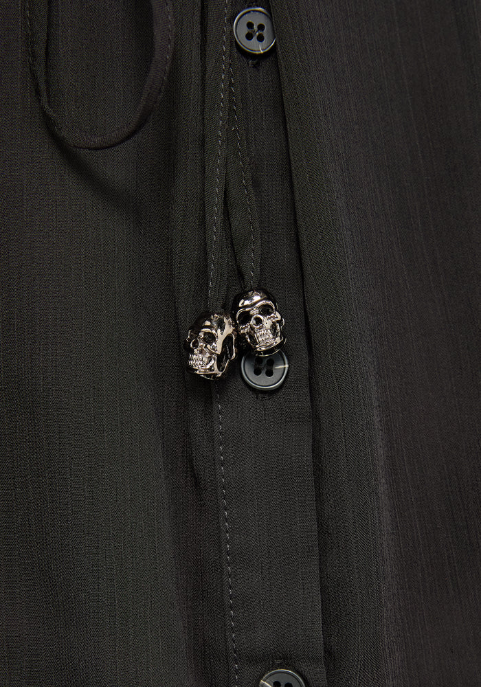 Eimhir Chiffon High-Low Midi Shirt Dress