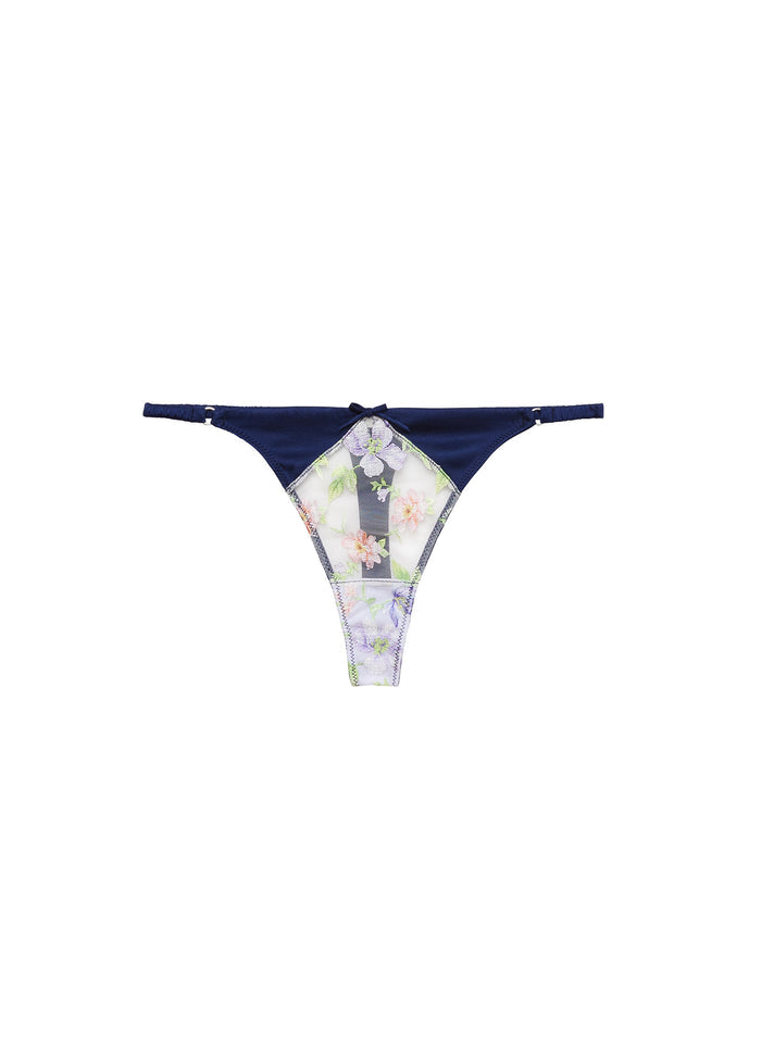 Elara Embroidery Thong-midnight navy-flat