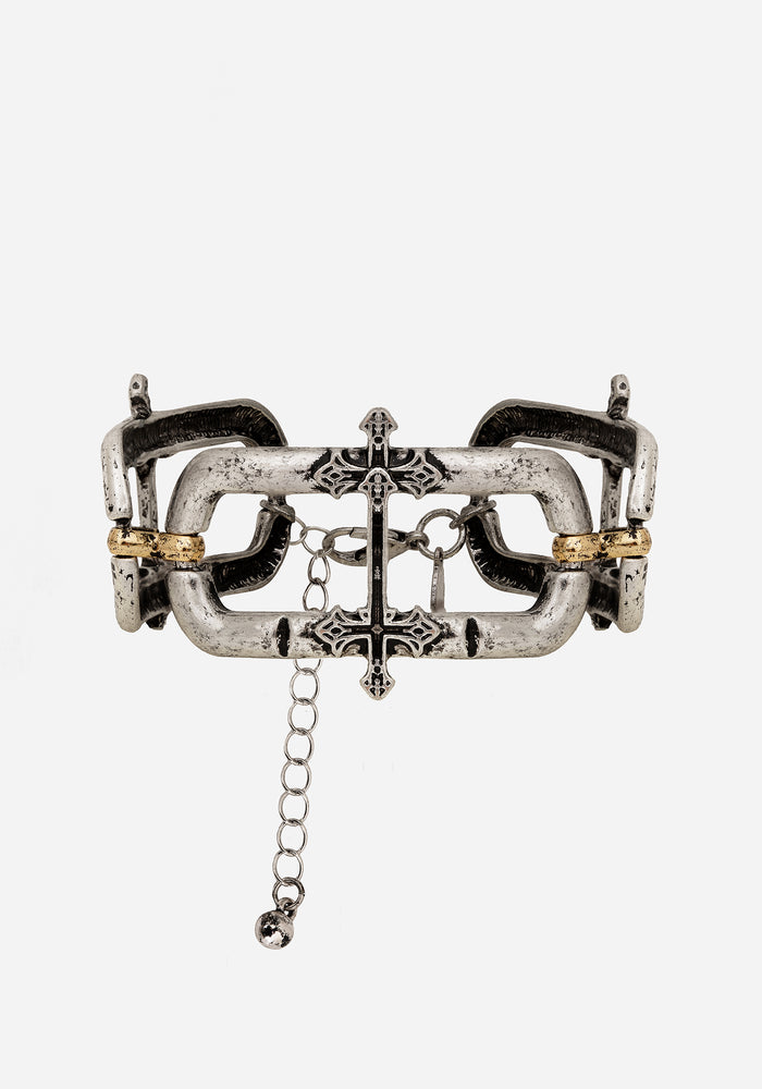 Electra Cross Link Chain Bracelet