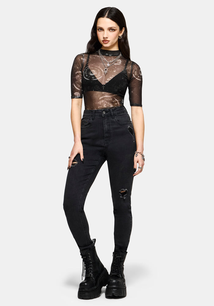 Elise Celestial Jinx Mesh Top