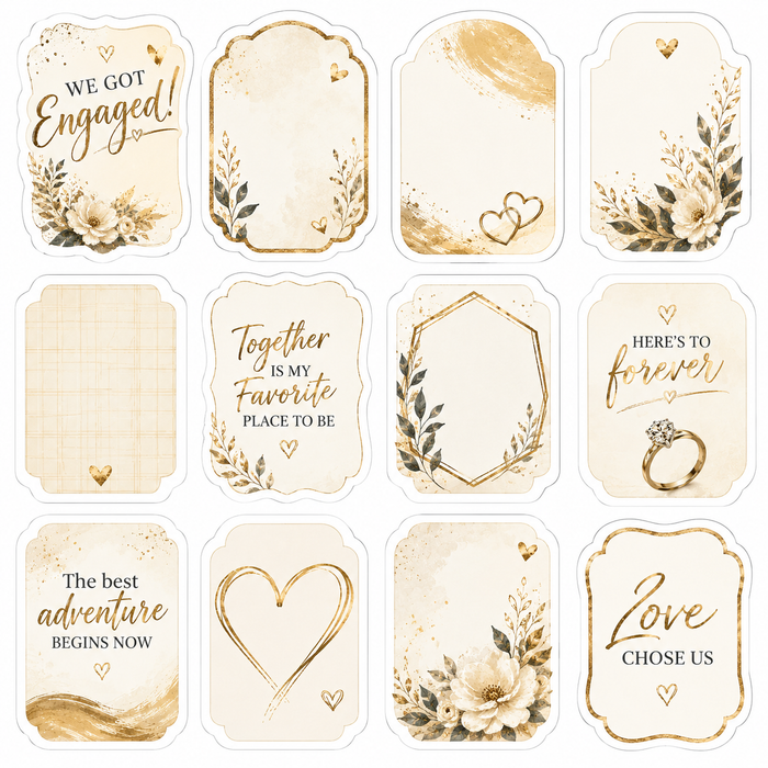 Engagement Gold Scrapbook Kit