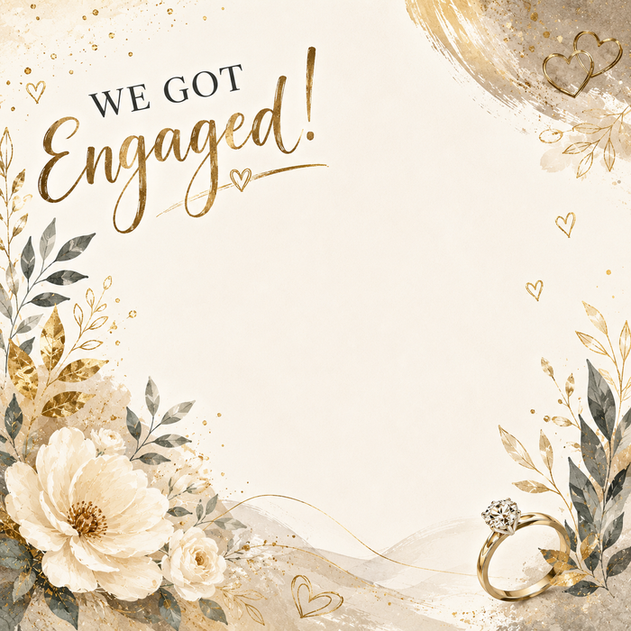 Engagement Gold Scrapbook Kit