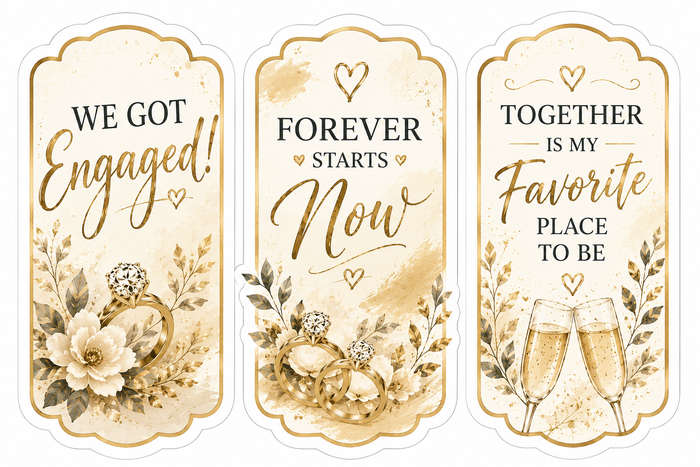 Engagement Gold Scrapbook Kit
