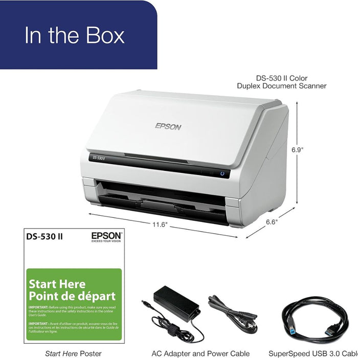 Epson DS-530 II - Color Duplex Document Scanner