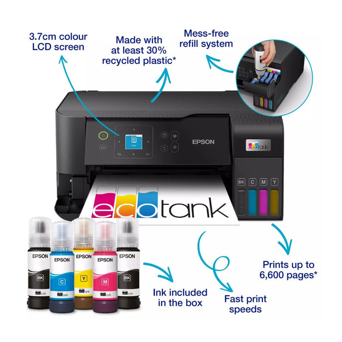 Epson EcoTank L3560 - All-in-One Wi-Fi Ink Tank Printer