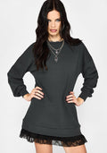 Erisda Lace Hem Sweater Dress