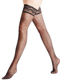 Falke Dot Stay Up Stocking-black-Fleur du Mal