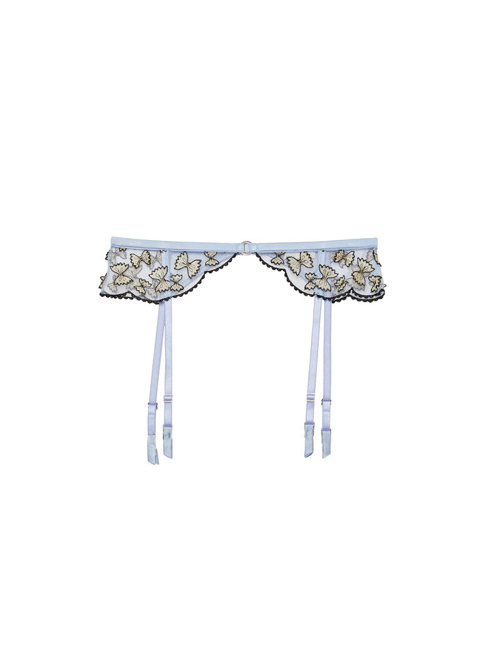 Farfalle Embroidery Garter Belt-ice queen-flat