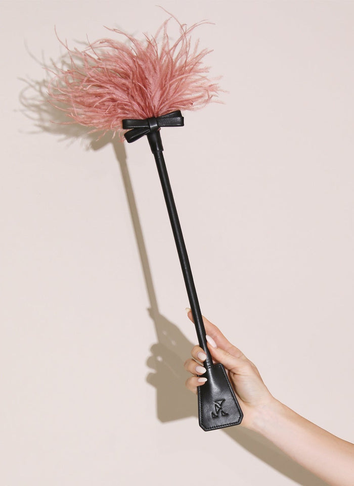 Feather Tickler & Riding Crop-black