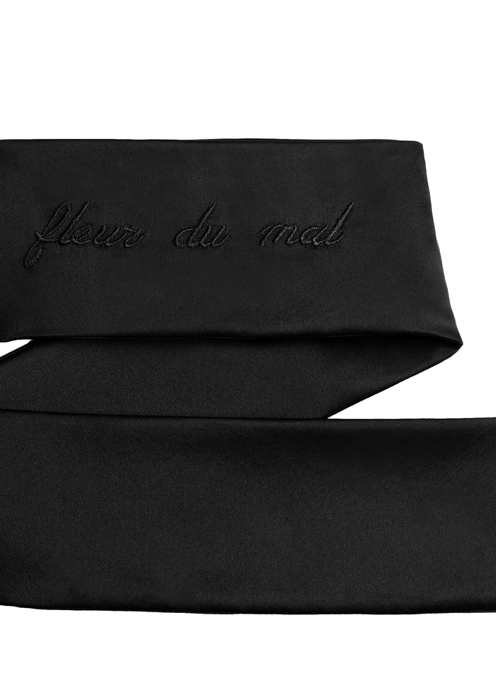 Fleur du Mal Silk Blindfold-black