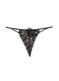 Fleur Guipure V-String-black-Fleur du Mal-flat